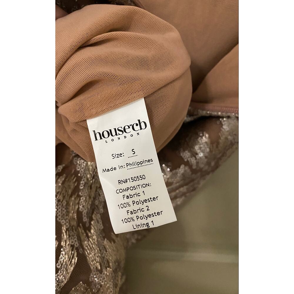 House of CB Giada Maxi Dress Gown Small Embroidered Sequin Formal Cocktail Party - Picture 16 of 16